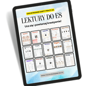 Lektury obowiązkowe do egzaminu ósmoklasisty – pakiet 15 kart pracy PDF