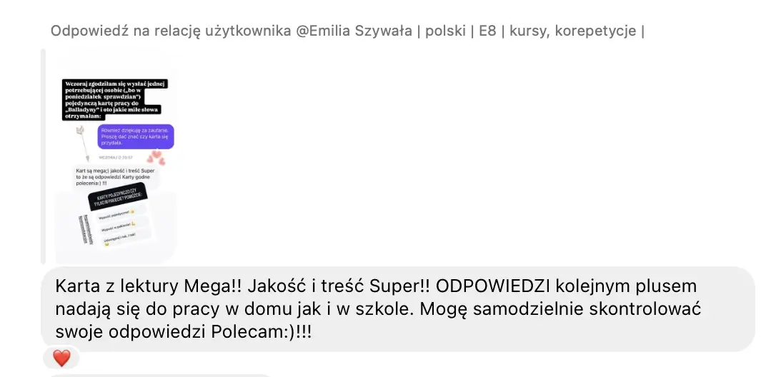 Karty pracy do lektur obowiązkowych dla ósmoklasisty – przykładowa strona